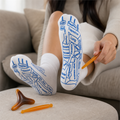 SoleRevive™ Acupressure Reflexology Socks shown in everyday use