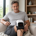 KneeRevive™ Heat & Vibration Knee Massager shown in everyday use