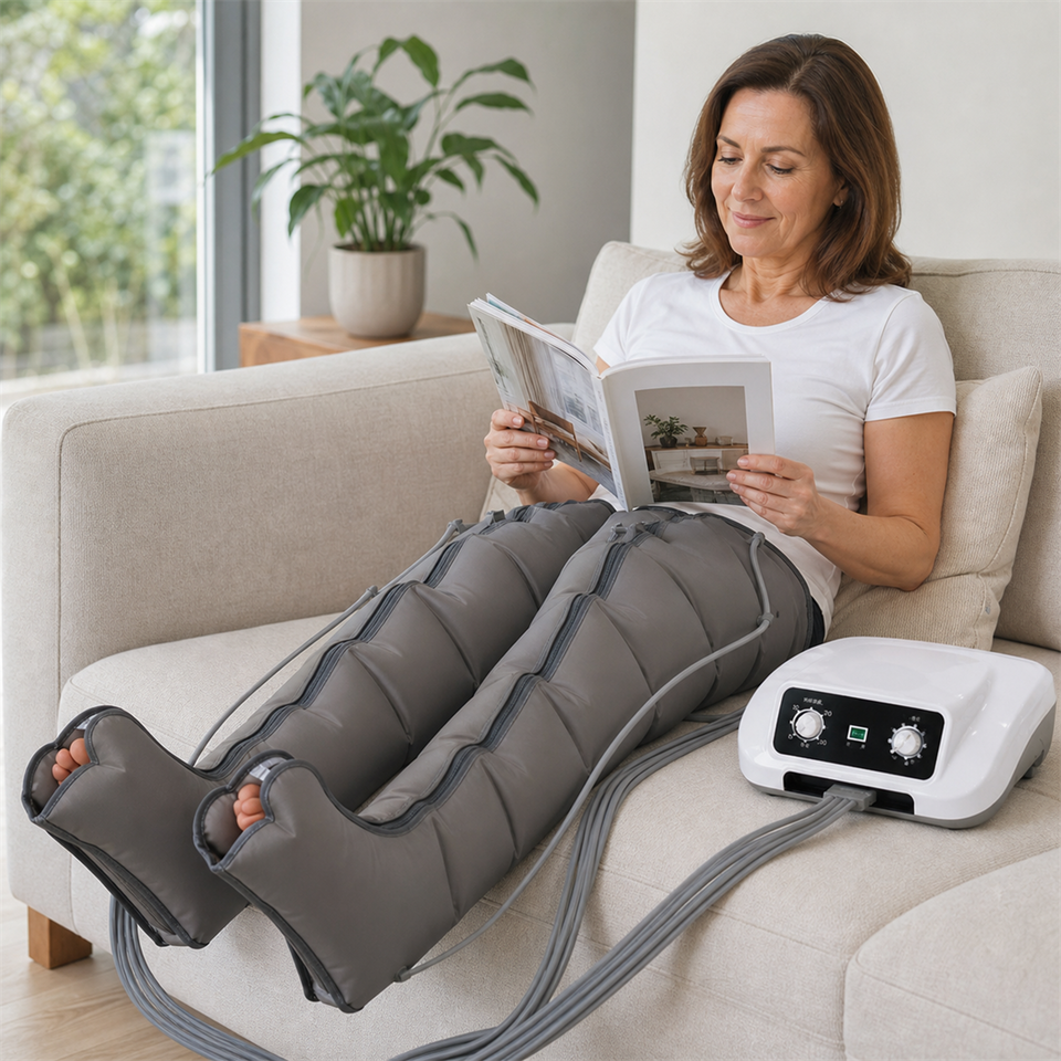 LegRevive™ Air Compression Leg Massager shown in everyday use
