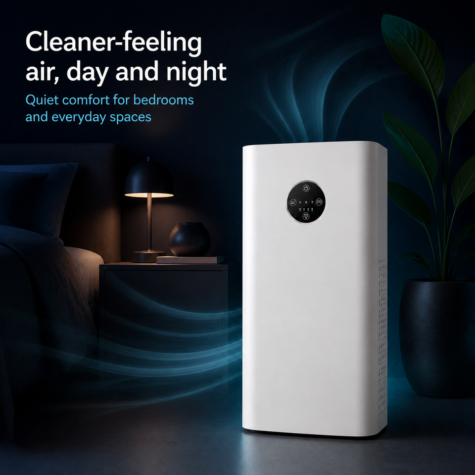 Air Purifier Formaldehyde Removal Deodorant Second-hand Smoke Anion Air Purifier Household shown in everyday use