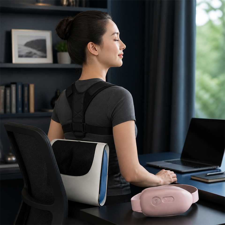 Desk Worker Relief Kit shown in everyday use