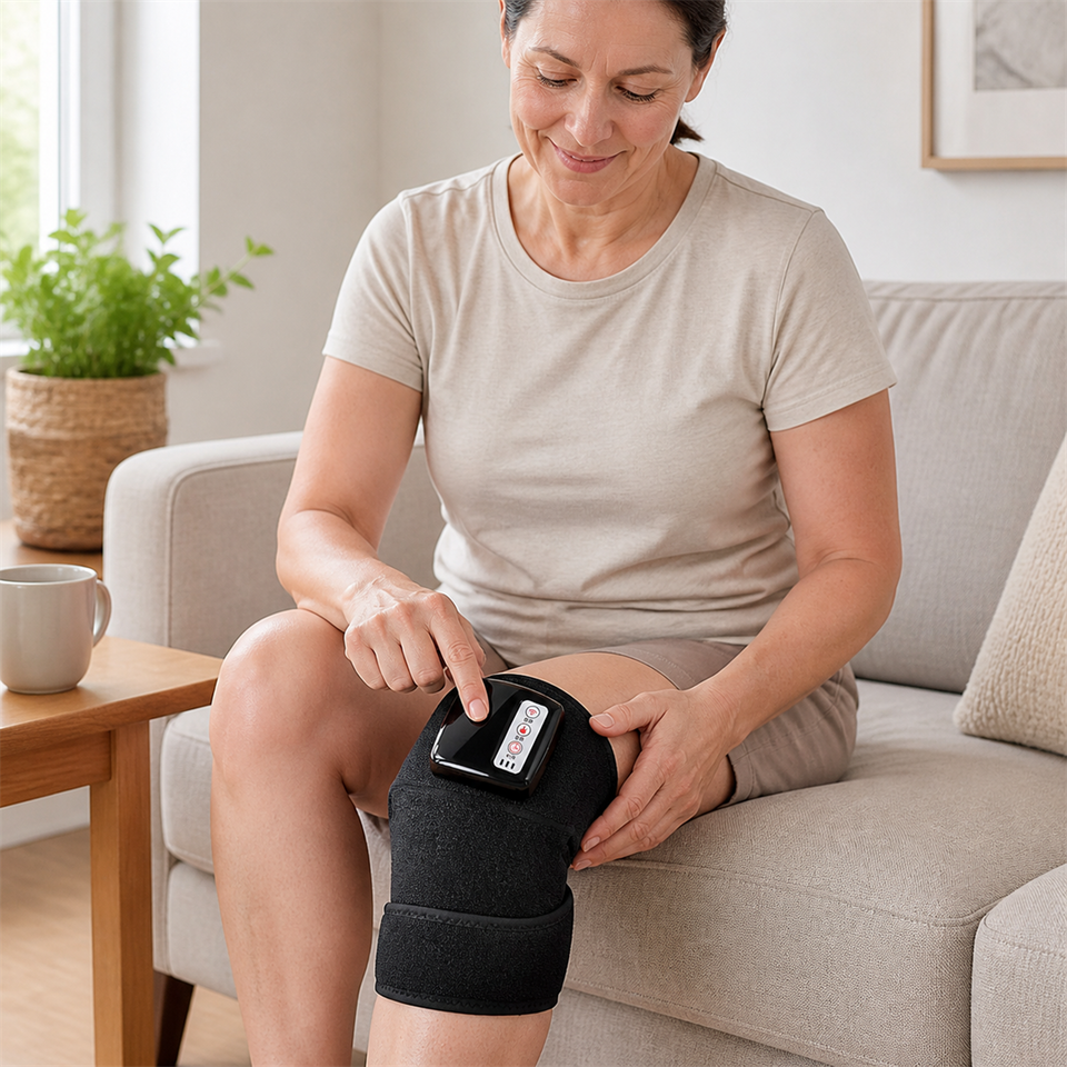 KneeRevive™ Pro Infrared Heat Massager shown in everyday use