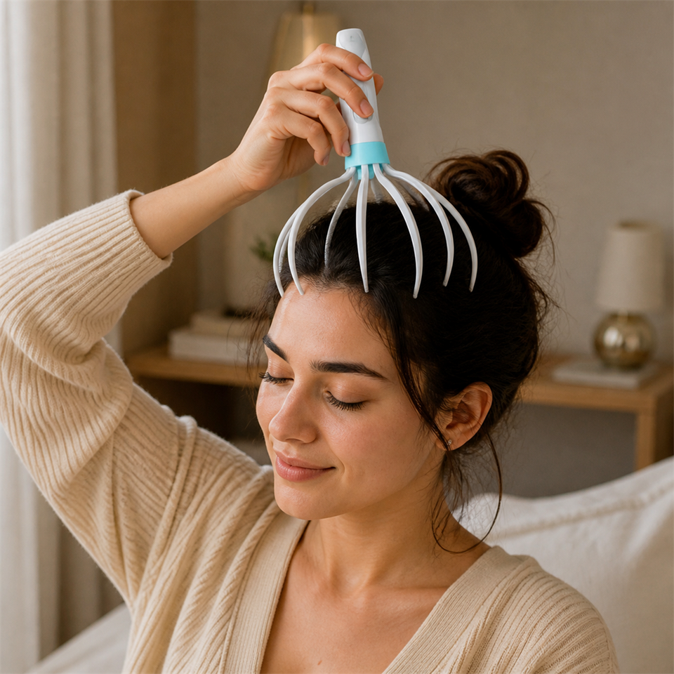 ScalpRevive™ Electric Head Massager shown in everyday use