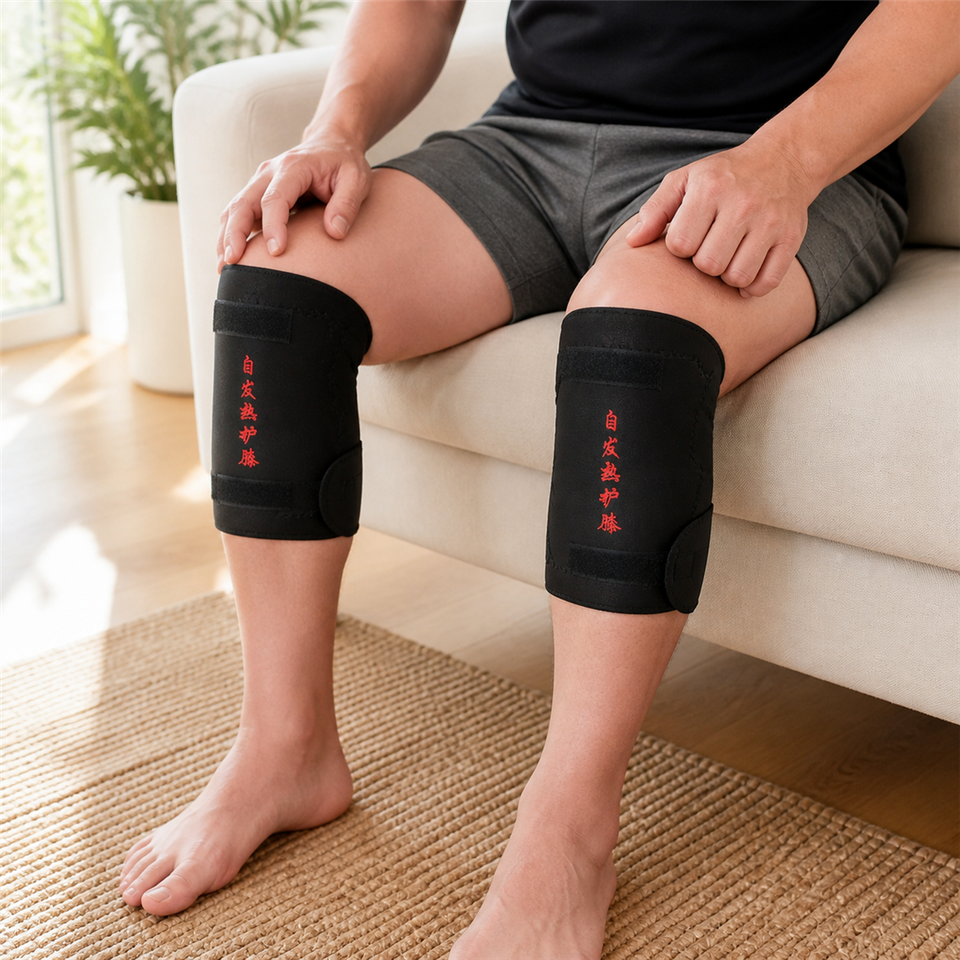 ThermaKnee™ Self-Heating Knee Support (Pair) shown in everyday use