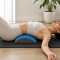 LumbarArch™ Support & Stretch Pillow shown in everyday use