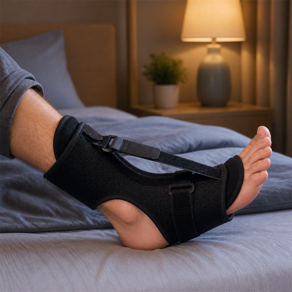 ArchEase™ Plantar Fasciitis Night Splint shown in everyday use
