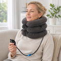 NeckLift™ Inflatable Cervical Traction Collar shown in everyday use