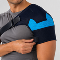 ShoulderGuard™ Support Brace with Ice/Heat Pack fit and operation detail