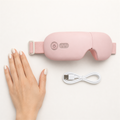VisionRelief™ Heated Eye Massager included items and scale
