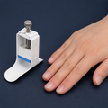 FingerEase™ Finger Splint Support included items and scale