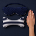 DreamSoft™ Weighted Travel Eye Pillow included items and scale