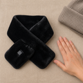 WarmWrap™ USB Heated Neck Soother included items and scale