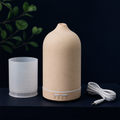 AuraCalm™ Ceramic Aroma Diffuser included items and scale