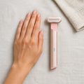 VisionRelief™ Pro Light & Heat Eye Massager included items and scale
