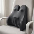 LumbarCloud™ Memory Foam Support Cushion included items and scale
