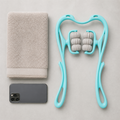 RollEase™ Manual Neck & Body Roller included items and scale