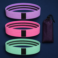FlexBand™ Fabric Resistance Loop Bands included items and scale