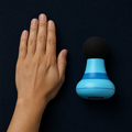 DeepTissue Mini™ Pocket Massage Gun included items and scale